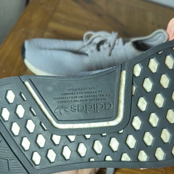 Adidas Gray and Pink Sneakers with Knit Fabric and Chunky Sole - Picture 7 of 9